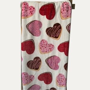 Cozy Heart Pattern Fleece Throw Blanket